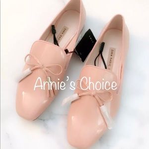 ZARA Tasseled Patent Moccasin:Beige, US 8/EUR 39